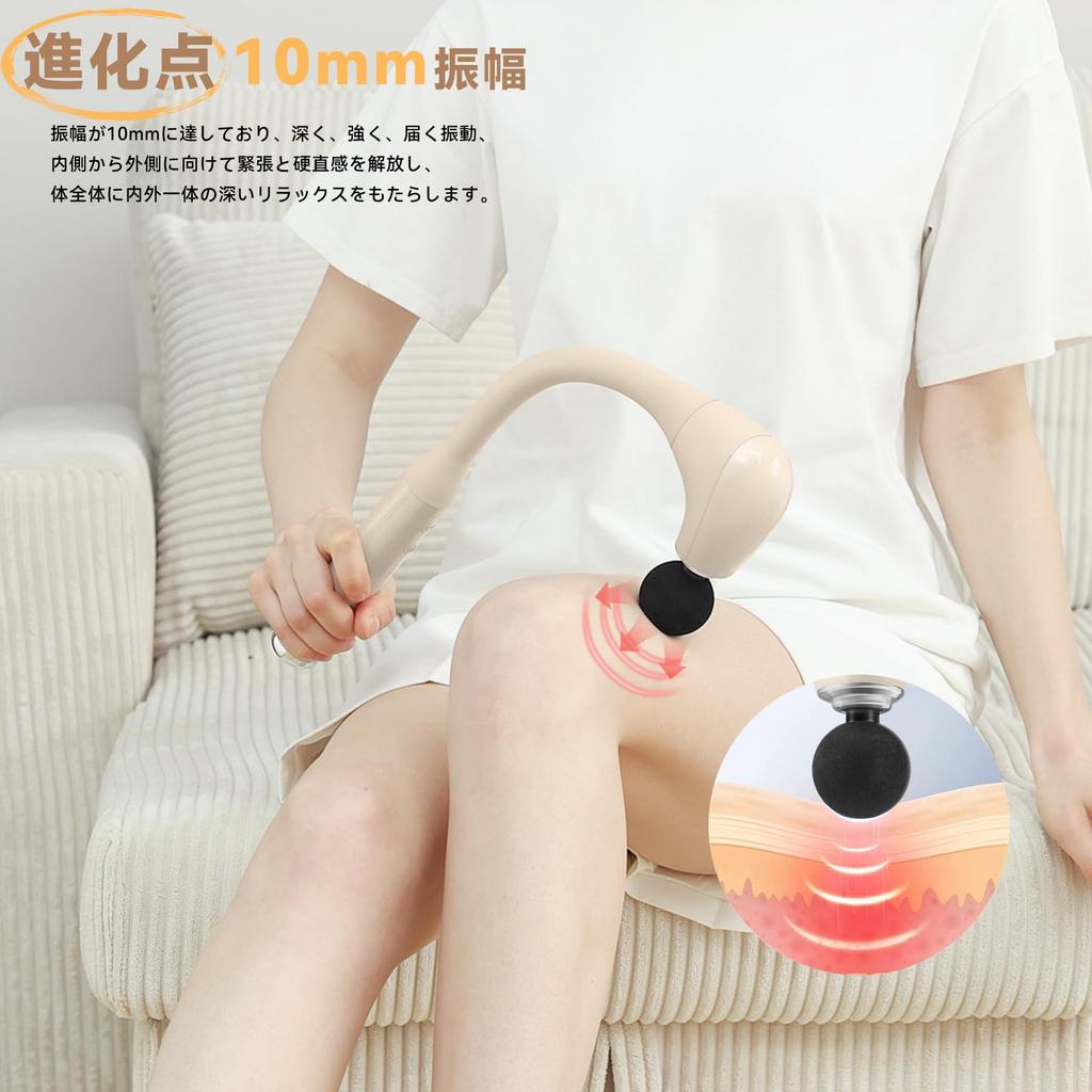 Deestop Back Release Myofascial Release Gun with Patented Elastic 5 Powerful Vibration Fast Includes 4 Christmas Japanese Instruction Manual Included