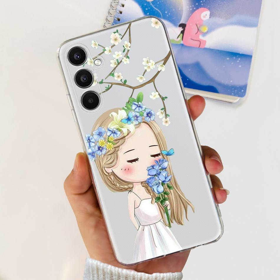 For Samsung Galaxy A24 SM-A245F Phone Case Stylish Cat Painted Soft Silicone TPU Cover For Samsung A24 A34 A54 A346B SM-A546B