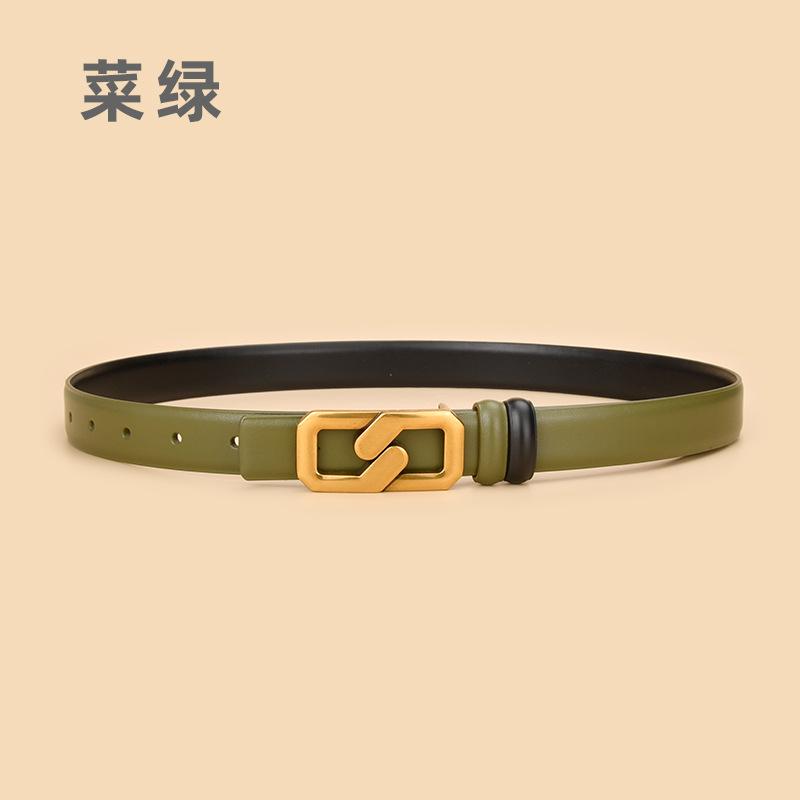 Women'S Leather Belt Wide Jeans With Decorative Waist Seal Dress Women'S Belt Belt Goods