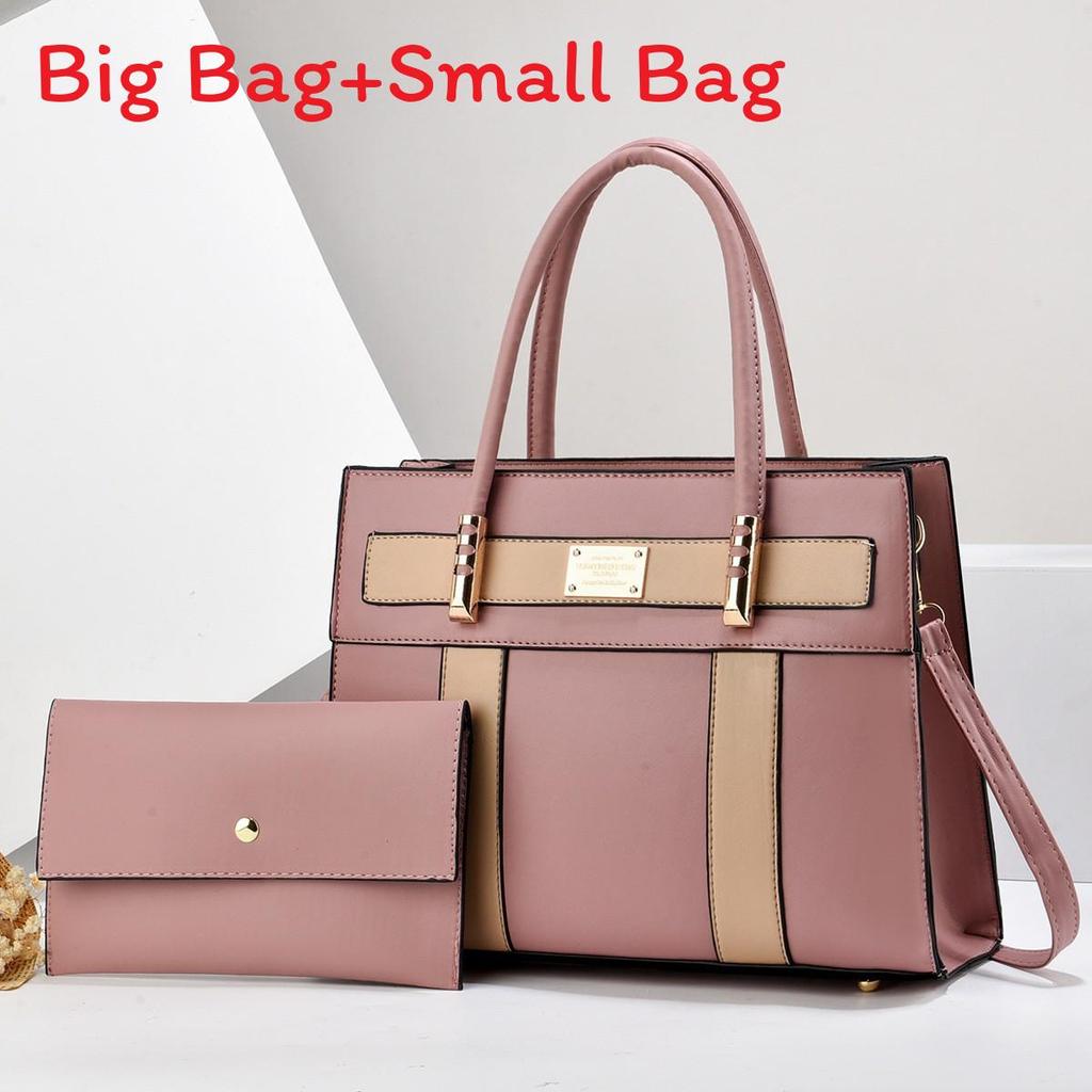 Pu Large Capacity Mother And Daughter Tote Bag For Daily Commuting With Zipper Closure