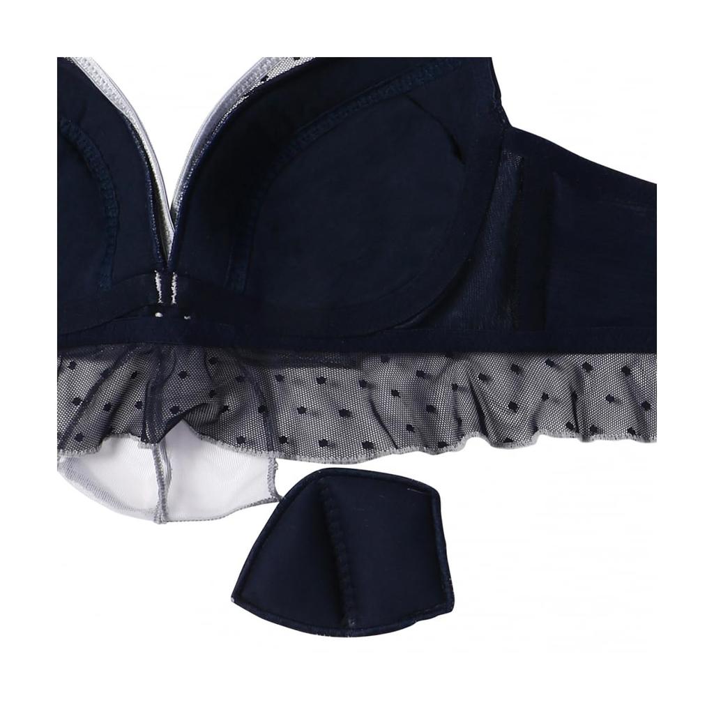 AMOSTYLE BY Triumph Decollete Beauty Bra Panty Playful M007 Size C70M & Set, Ribbon, (Blue),