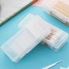 Cotton Swab Container Small Earring Organizer Small Transparent Cotton Ball Holder Portable Cotton Swab Holder Case