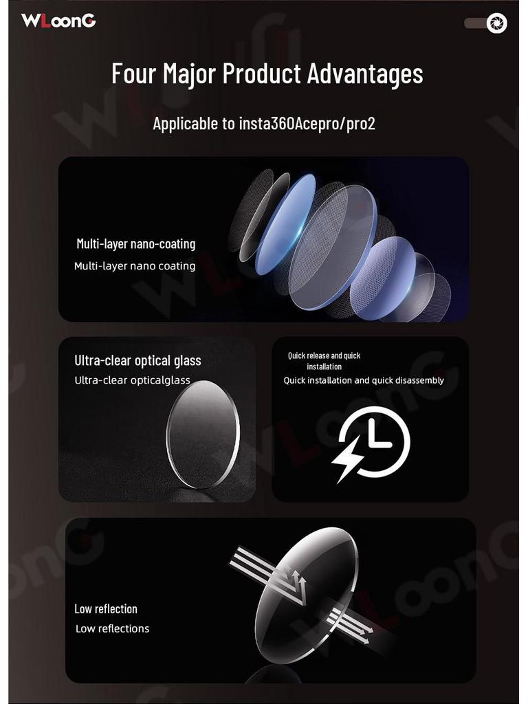 Insta360 AcePro Filter Set: CPL Polarizer, ND Neutral Density, UV Filter