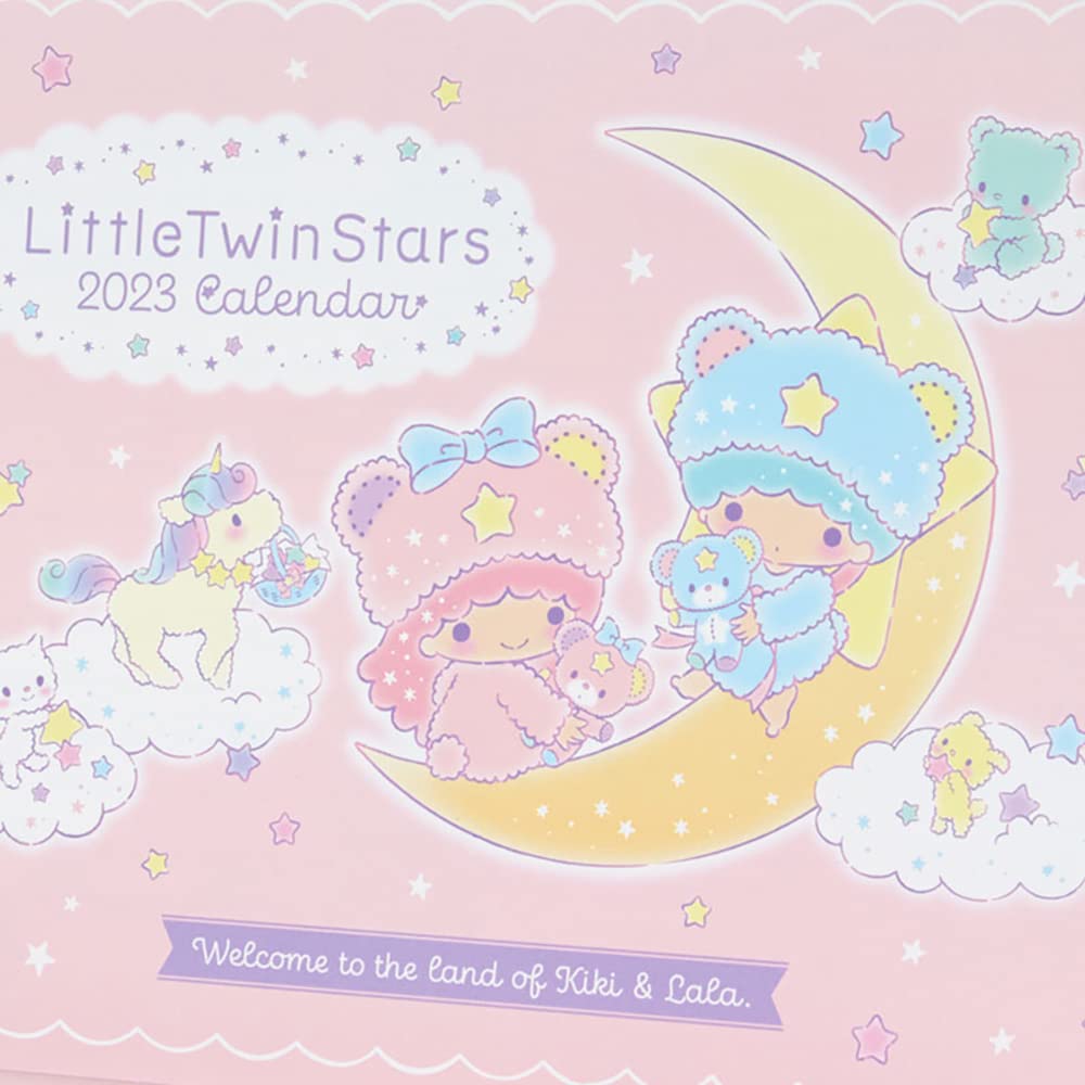 Sanrio 2023 Calendar, Little Twin Stars KikiLala, Desk Ring, 3-Month Age, Character, 202827