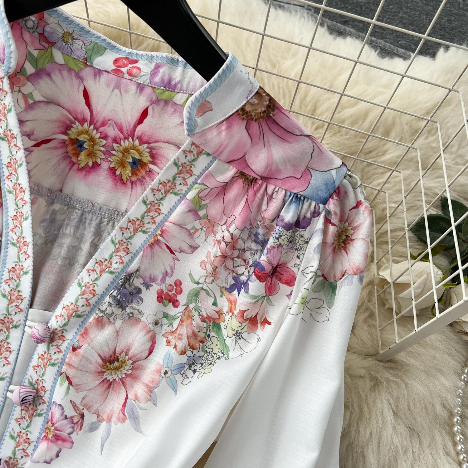 Весеннее вечернее платье с французским принтом для женщин — фото 19