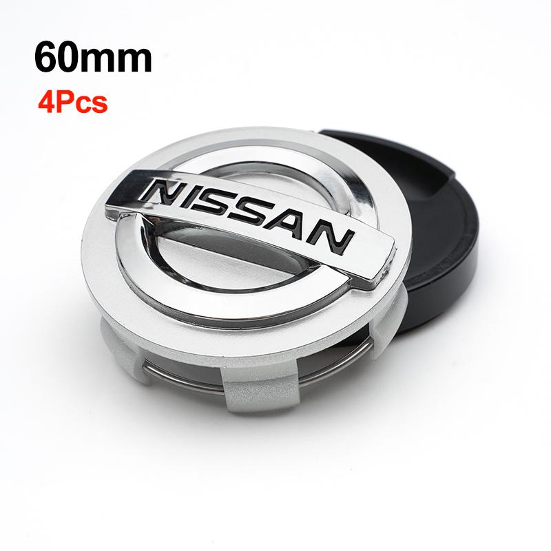 4Pcs 54mm 60mm Car Emblem Wheel Center Cover Stickers Hub Cap For Nissan Sylphy N7 Teana Qashqai Note J10 J11 Navara Juke Patrol