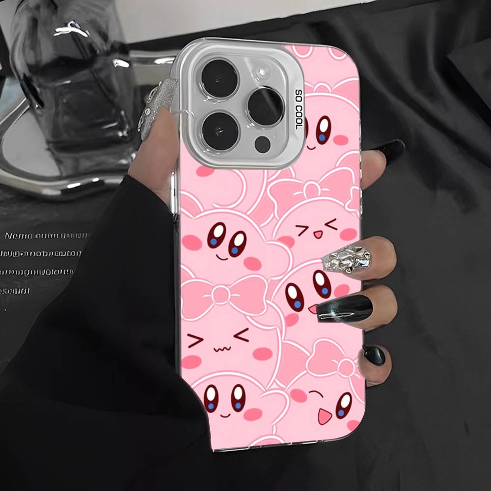 Stars K-Kirby Clear Phone Case For IPhone 16 15 14 13 12 11 Pro Max 17 Plus Colorful Cover
