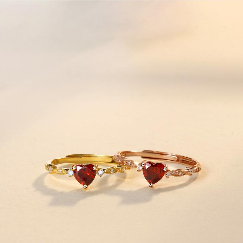 Love Ruby Korean Version of Personalized Index Finger Ring Design Sense Niche Simple Cold Wind Ring Women