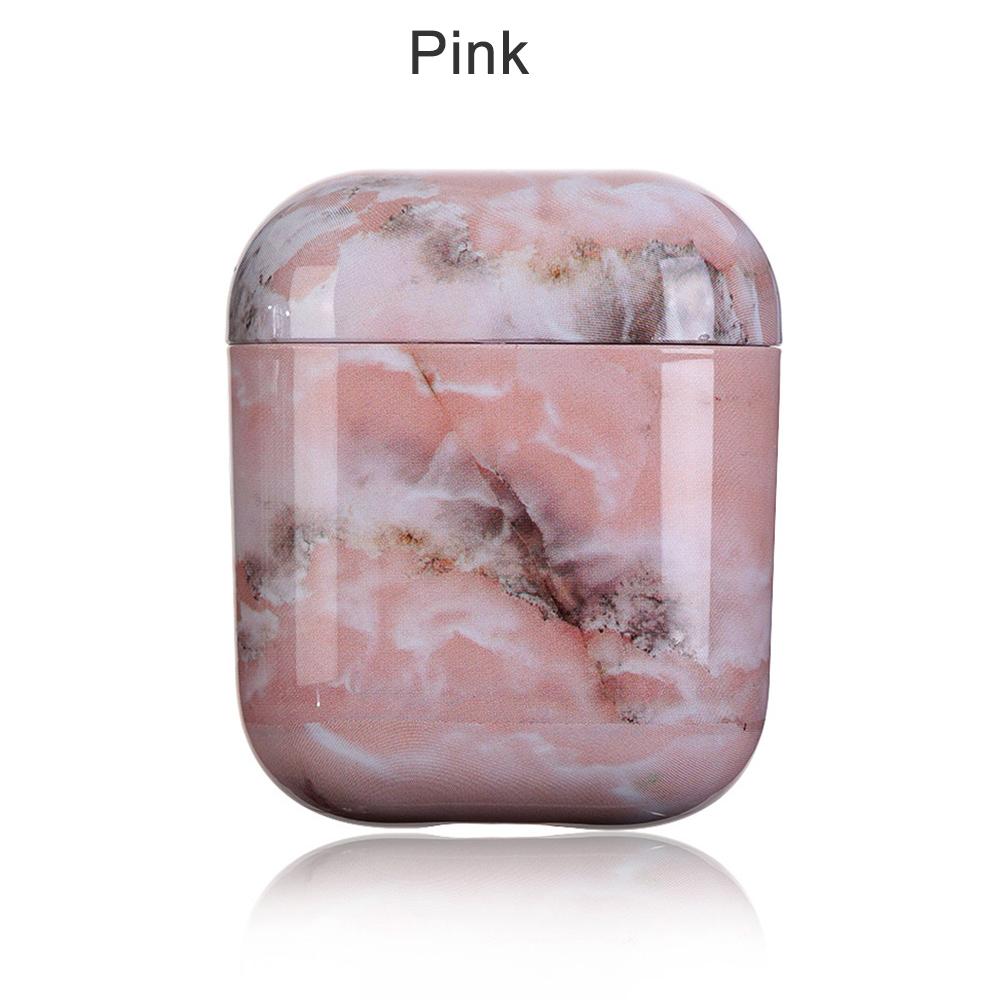 

Fashion Shockproof Charging Box Hard PC Bag Shell Marble Stone Protective Case Cover