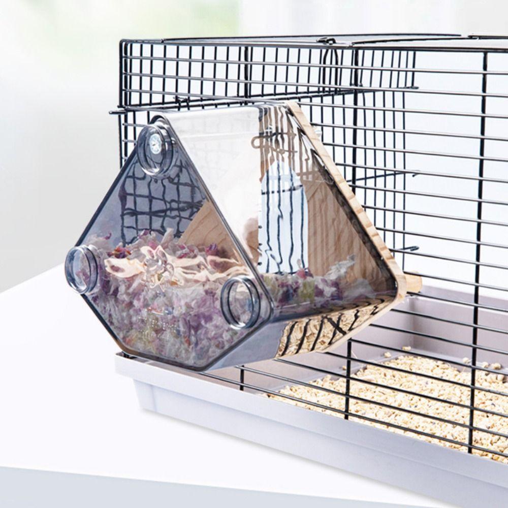 Transparent Parrot Nesting Box Acrylic Bird Hanging Nest  for Parrots Parakeet Budgerigar
