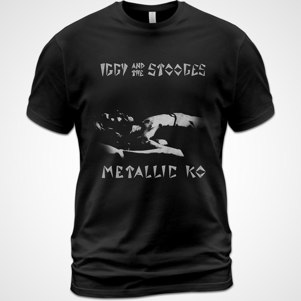 Хлопковая футболка Игги Поп The Stooges Металлический K.O. Футболка унисекс с принтом альбома Джеймса Уильямсона XXL