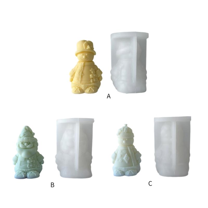 Old Man Snowman Decoration Candle Silicone Mold Resin Epoxy Christmas Crafts DIY Ornament Jewelry Candle Making Tool