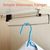 1pc retractable wardrobe hanging rod, drawer style storage rod, adjustable folding metal hanging rail, saving space