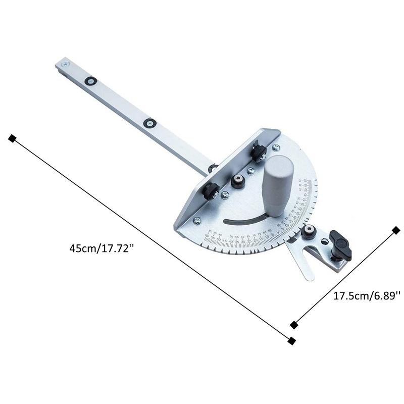 Precisions Miter Gauge with Aluminum Miter Fence for Maximums Stock Support and a Repetitive Cut Flip Stop