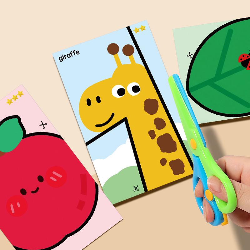 Kids' Safe Scissors & Craft Kit: Fun Educational Paper Cutting Set for Parent-Child Interaction, Toddlers & Children