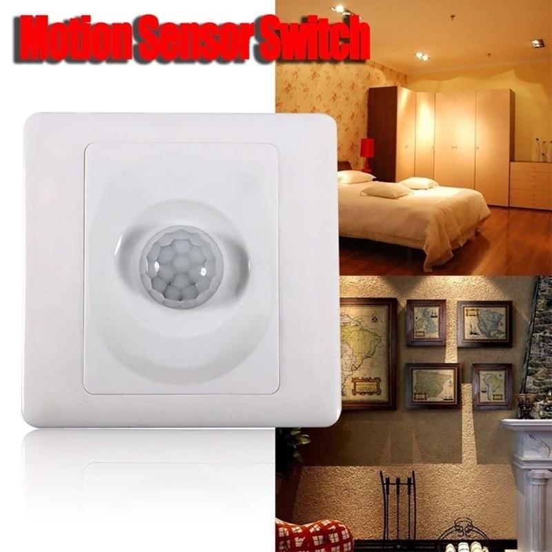 220V Automatic Infrared PIR Body Motion Sensor Switch Wall Mount LED Night Light