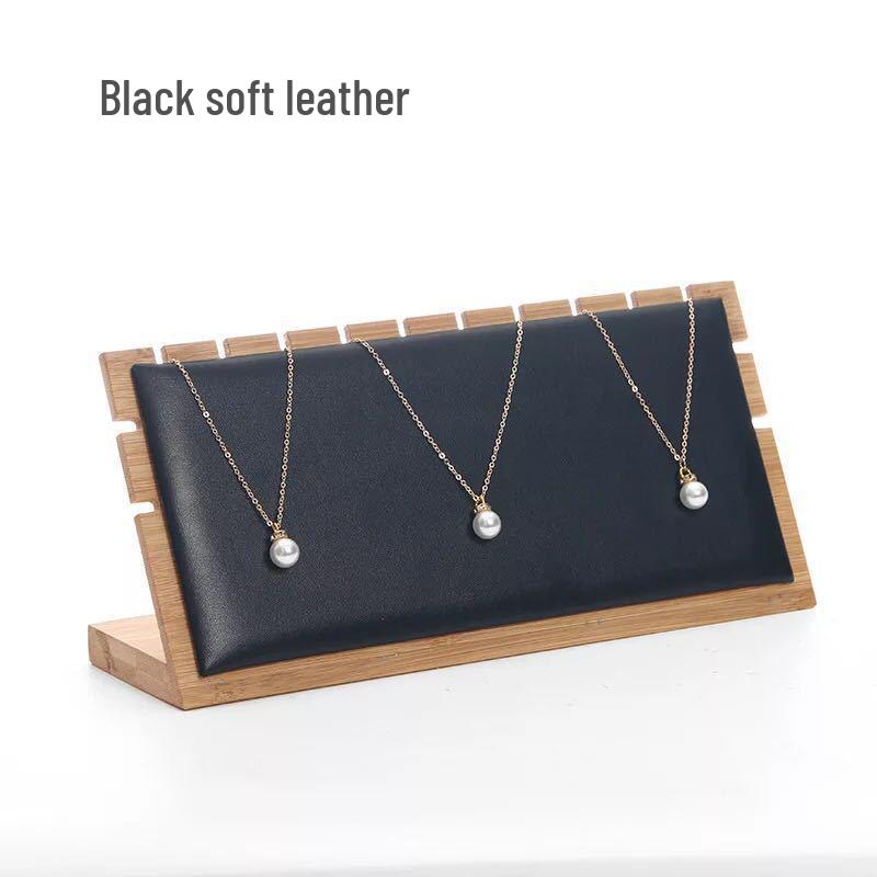 Bamboo Wood Jewelry Display Stand for Necklaces, Earrings, and Pendants