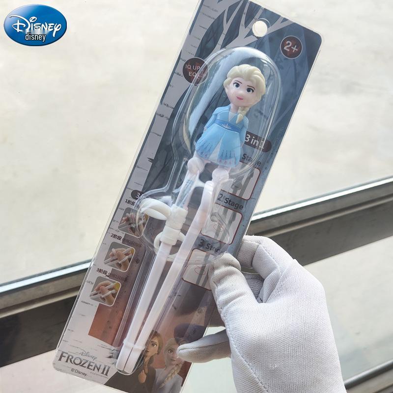 Disney 3D Cartoon Children's Stainless Steel Cutlery Set: Fork, Spoon, and Training Chopsticks