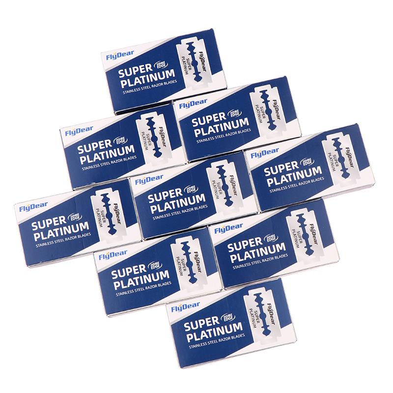 100 Pcs Stainless Steel Razor Blade Old-Ed Manual Double-Sided Razor Blade Hairdressing Barber Shop Tools