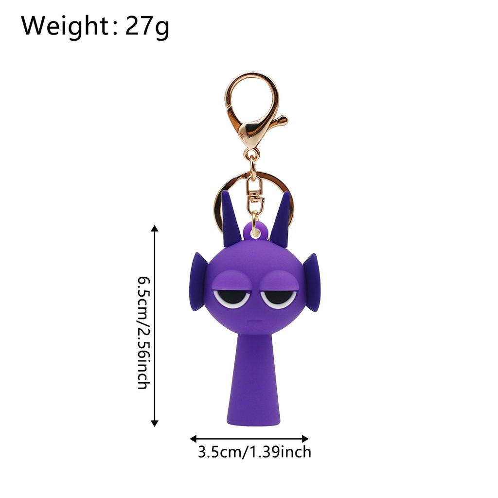 Cartoon Sprunki Keychain Cute Sprunki Oren Raddy Gray Brud Vineria For Men Women Car Bag Pendant Keyring Jewelry Fans Gifts