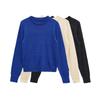 Zbzr Autumn New Women Clothes Western Style Versitile Fashion Blended Basic Model Knit Top 6771102