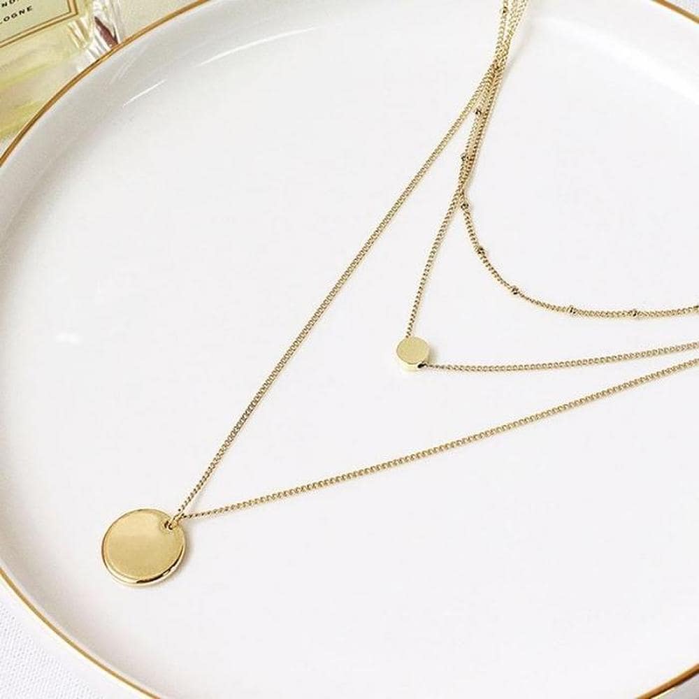 Comfortable Coin 3-String Necklace (8936940)