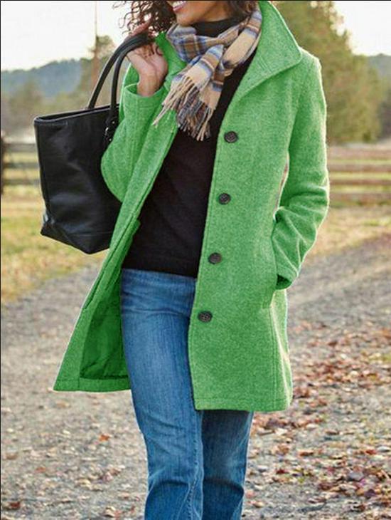 2024 Spring/Autumn Multi-Color Wool Girl's Mid-Length Cardigan Jacket