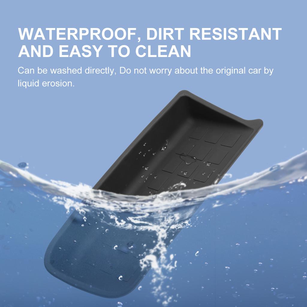 For Honda N-BOX JF5 JF6 Car Copilot Storage Box Tray Pad Silicone Organizer Interior Accessories Tidying Black