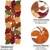 Simplebrand Harvest Fall Table Runner 36 Inches Long for Thanksgiving, Cutwork with Applique Embroidered Maple Leaves Dresser Scarf Table Topper for