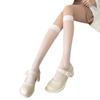 Cute Lace Mesh Knee High Socks Ruffle Sweet Matching Calf Socks Jk Fishnet Stockings For Women Girls