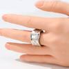 Anillo Minimalista con Incrustaciones de Circonita Blanca para Mujer Color Cobre Vintage Geometría Uso Diario Joyería para Fiesta Regalo de Aniversario