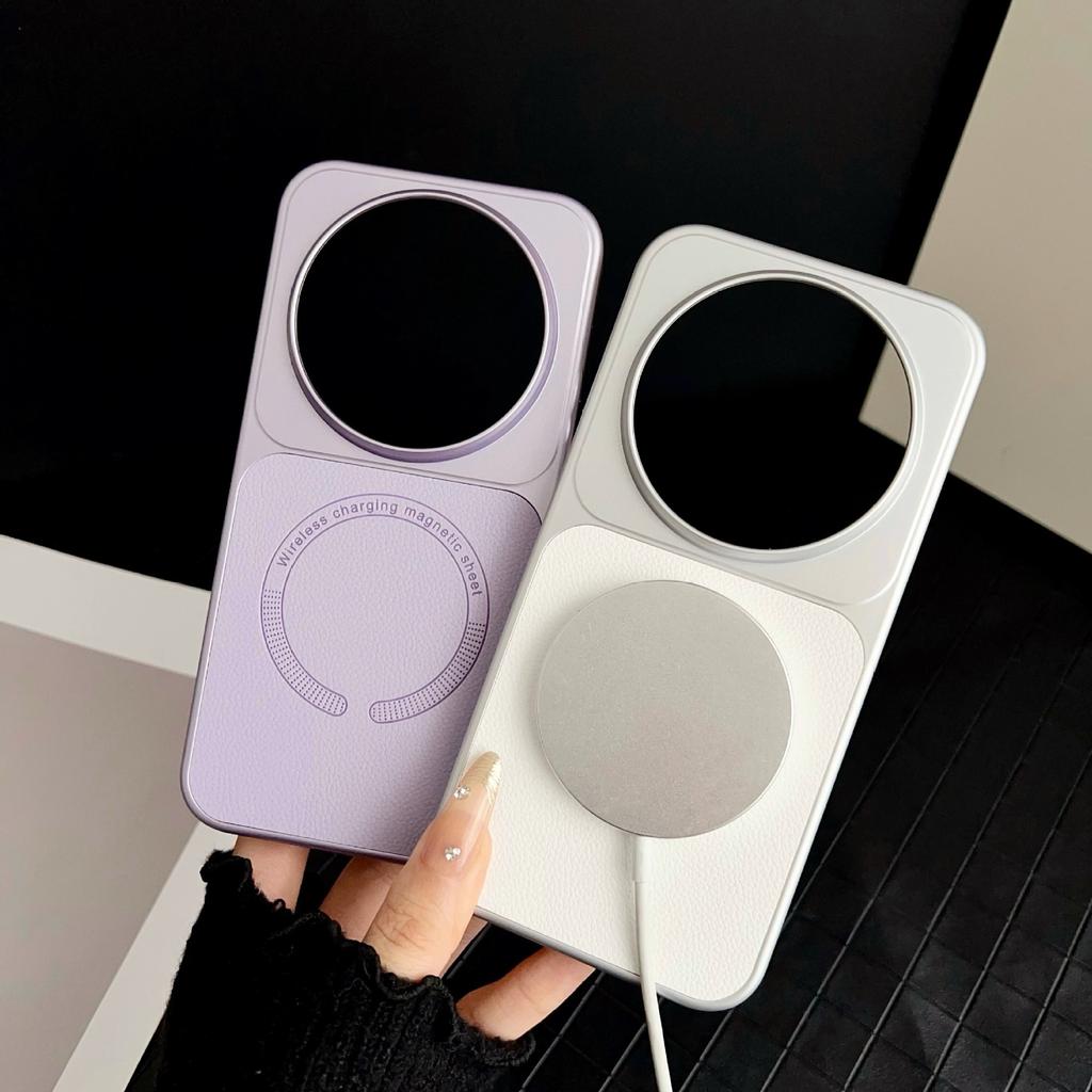 Litchi pattern magnetic attraction is suitable for Xiaomi 11Ultra mobile phone case, leather pattern plain leather Redmi K11PROMAX anti-drop cover