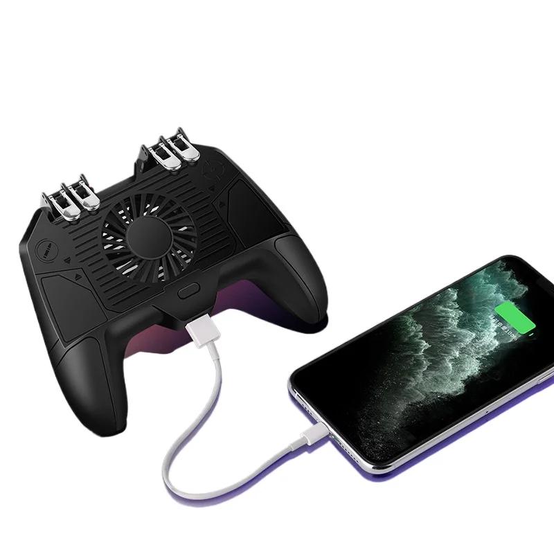 Controller Universale per Giochi su Dispositivi Mobili con Ventola di Raffreddamento Design 2-in-1 Batteria Ricaricabile Integrata da 2000mAh 4000mAh per Telefoni Larghezza 72-98mm
