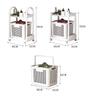 Movable Bathroom Storage Rack with Baskets and Handrails