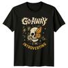 Go Away Im Introverting Womens T-Shirt Dark Floral Introvert Birthday Gift