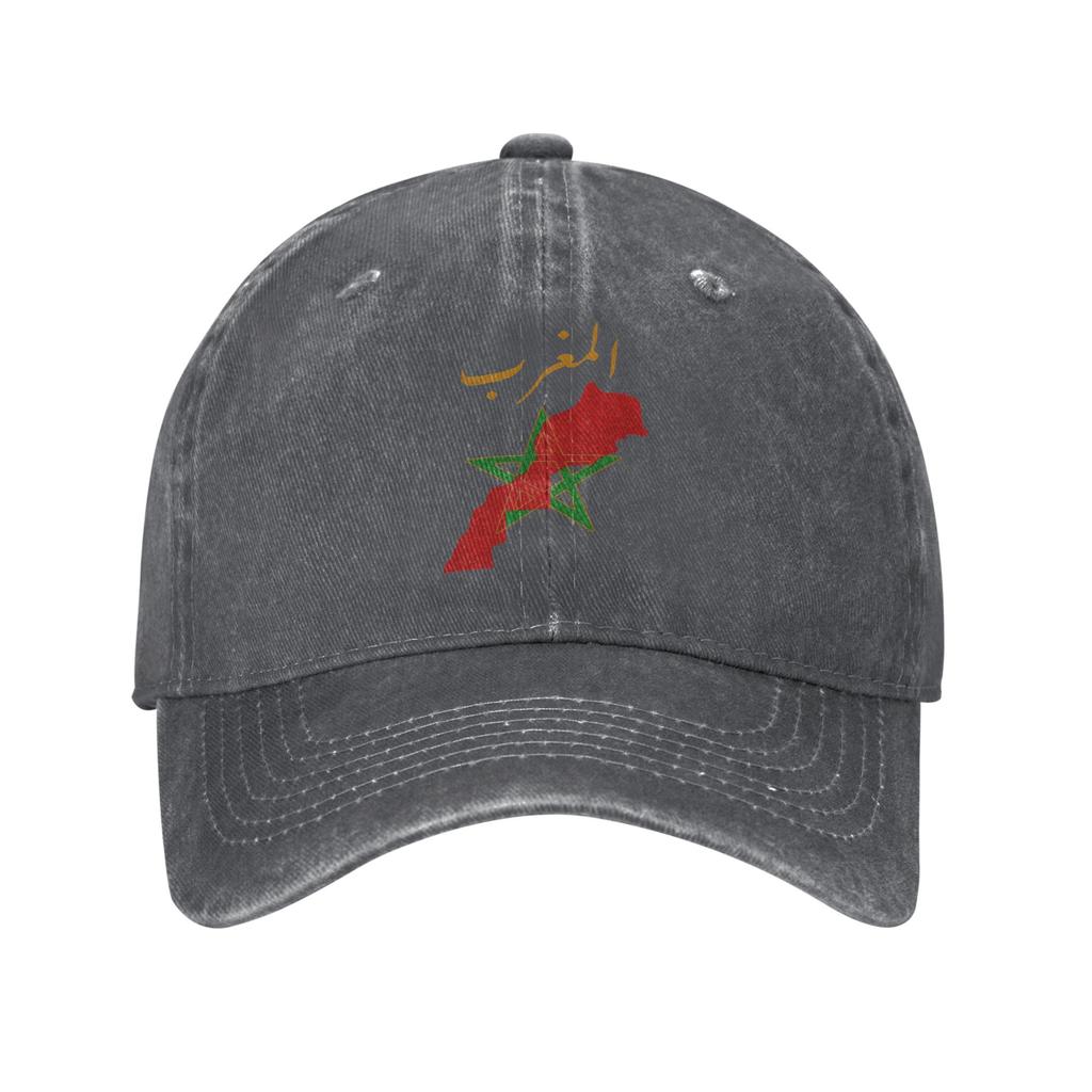 Morocco Moroccan Pride Flag Map Arabic Casual Baseball Cap Trucker Hat Breathable Kpop Hip Hop Hats FeUnisex Unisex Baseball Caps