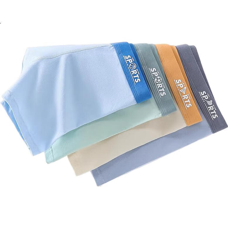LANGSHA Youth Underwear for Men, Spring And Summer 2026, Puberty Pure Cotton Antibacterial Breathable Boxer Briefs for Middle And High School Students