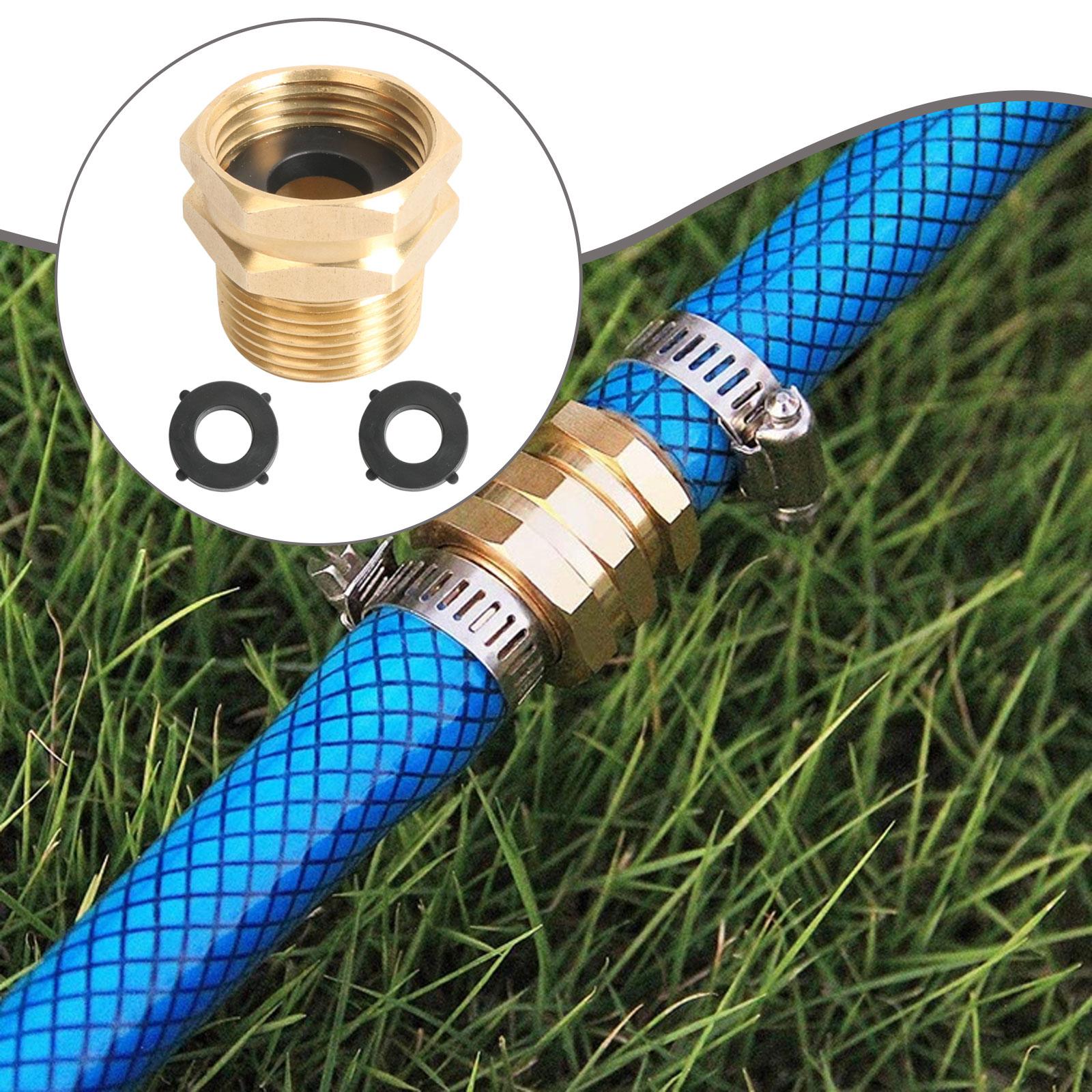 

Garden Hose Adapter 3/4 Ght Female to 3/4 NPT Male Repair Parts Professional Supplies Easy Installation Brass Accessories Gold