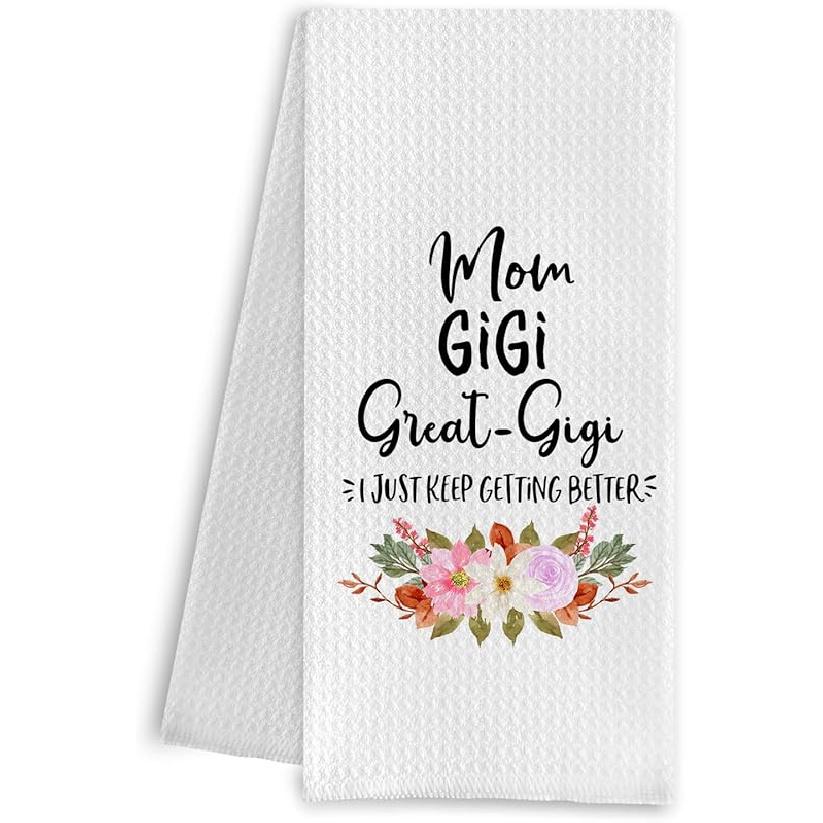 Great Gigi s Kitchen Towels - Great Gigi Waffle Weave Kitchen Towels,Great Gigi Gifts for Birthday for Great Gigi Grandma Nana Gigi,Great Gigi Casual
