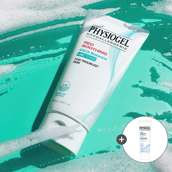 LG Household & Health Care [Physiogel] Cica Balance AC Foam Cleanser 120ml + Regenerative Cream 10ml