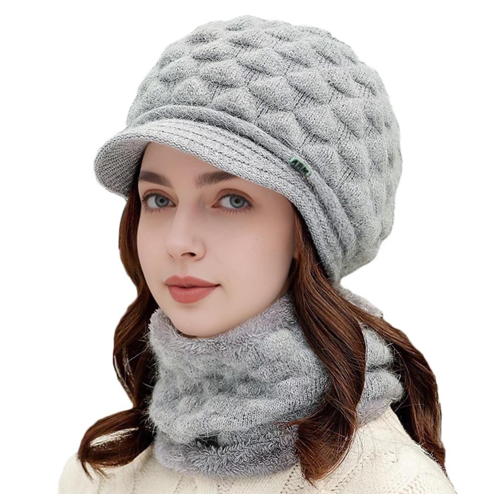 Wool Knitted Wool Hat Ear Protection Duck Tongue Cap Casual Winter Hat for Women