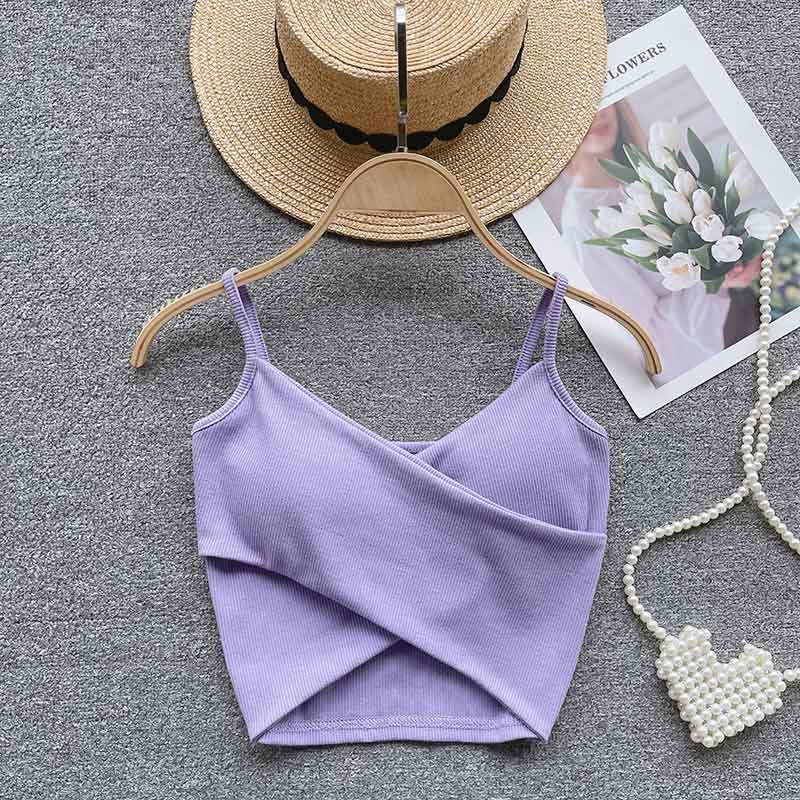 Irregular Casual Sport Camisole Women Strap Design Solid Fashion 2023 Y2K Elegant Ladies Chic Slim Tank Tops