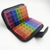 7 Day Pill Organizer with 28 Compartments Large Capacity BPA Free PU Leather Bag for Travel Home Vitamin Medicine Storage