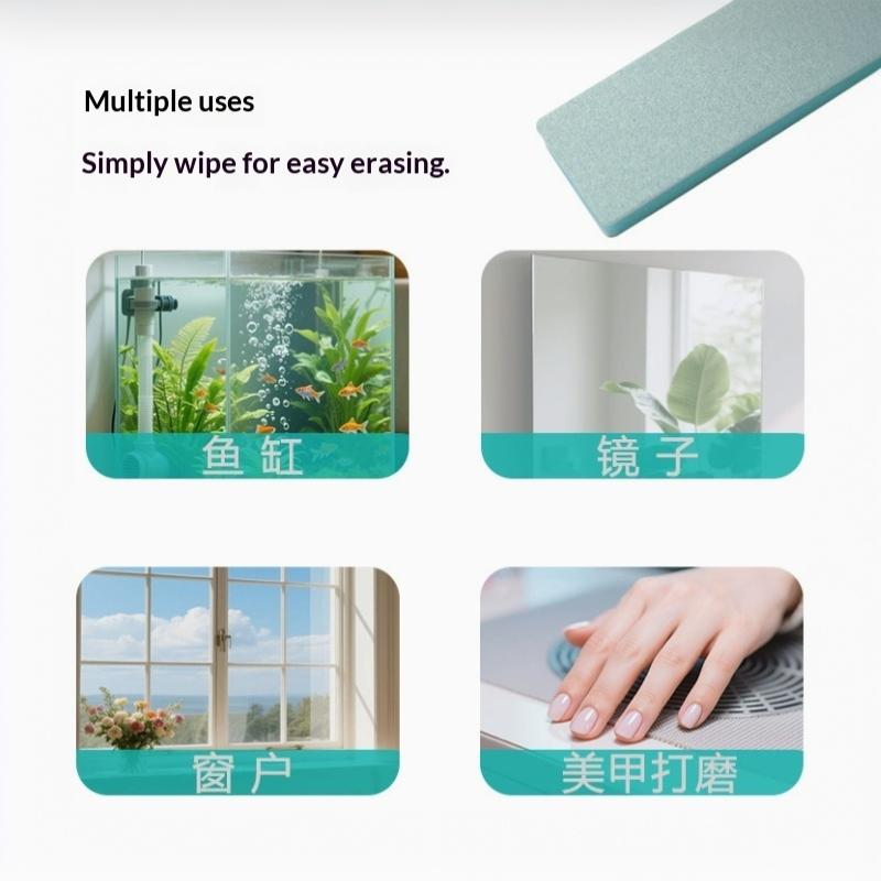 4pcs Glass Magic Cleaning Brush Effective Limescale Water Stain Remover Cleaning Tool for Shower Door Glass Window Home Cleaning