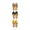 Shisei Hanbai Checkered Wheat Straw Slippers for Summer Barefoot One Size Fits All 107865 Comfort, Mustard, (L26cm),