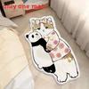 Tappeto Peluche Cartoon Mofusand con Design Stampato per Bagno Porta Ingresso Decorazione