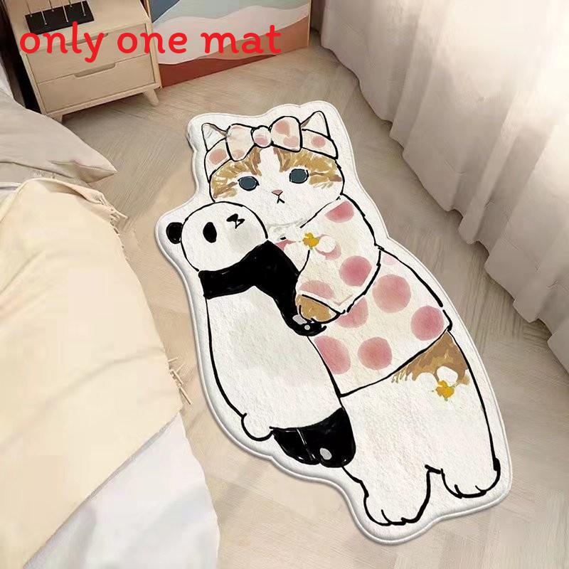 Tappeto Peluche Cartoon Mofusand con Design Stampato per Bagno Porta Ingresso Decorazione