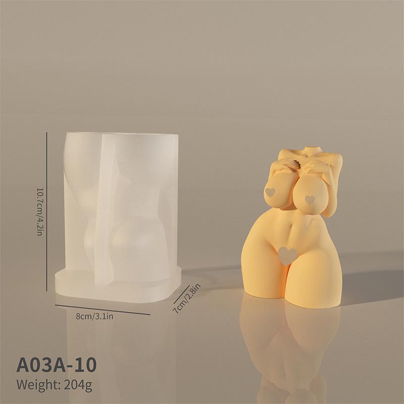3D Human Silicone Candle Mold Diy Aromatherapy Candle Handmade Decoration Soap Chocolate Tool Cake Mold