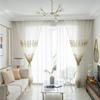 European-Style Vintage Luxury Sheer Embroidered Curtains, Featuring A Top Rod Pocket for Hanging, Suitable for Living Rooms, Dining Rooms