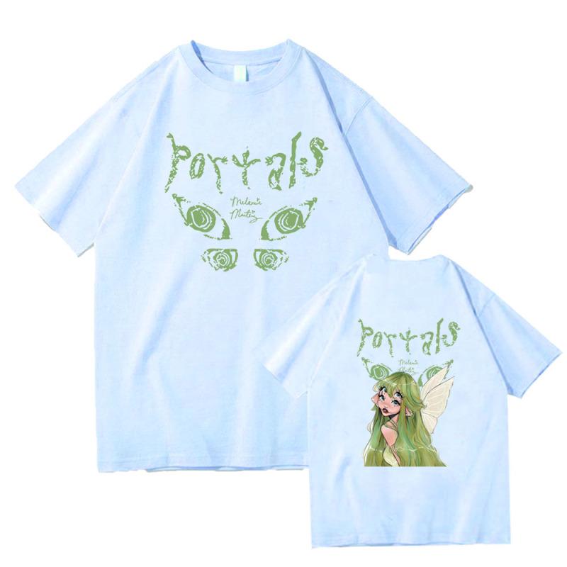 Melanie Martinez Portals Tour 2023 Tričko O Neck Zpěvačka Hudba Tričko Krátký rukáv Letní tričko Tričko Streetwear Harajuku